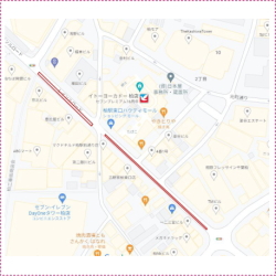 柏ほこ天マルシェ　開催場所の地図